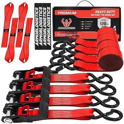 Motorcycle Tie Down Straps with Soft Loop Tie Downs