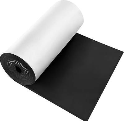 Adhesive Foam Padding Roll Closed Cell Sponge Neoprene Insulation Board Foam Sheet Pad with Sticky Back for Anti Vibration, Anti-Slip, DIY Crafts, Gaskets, Cosplay, Costume (Black, 12x59x1/4 Inches)