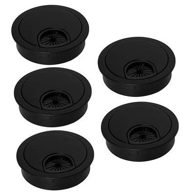 Signite 5 Pcs Plastic Desk Cable Grommet 2-1/2" –Durable Desk Hole Cover for Wire Management, Desks Cord Grommet for Workstations, Tables, Countertops 60mm Hole Cover for Home & Office Use - (Z-Black)