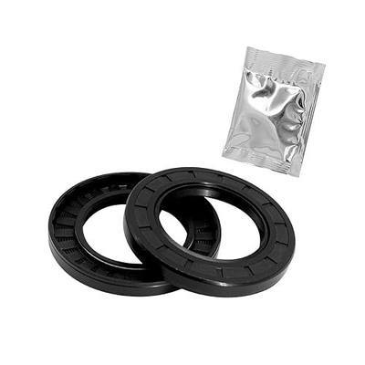 TC 10mm X 20mm X 5mm, 2PCS Black Double Lip Oil Seal, Nitrile Rubber Cover Double Lip with Spring, Oil Shaft Seal Fit for Bearing Shaft