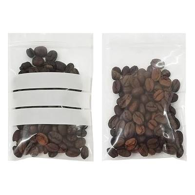 PABCK Seeds Envelope Resealable Clear Food Sample Pouch 100Pcs 2.7x3.9 inch | Seeds Packets Poly Bags for Spice Jewelry Crafts Packing with White Writable Block Coins Envelopes Garden Organizer Self Seal