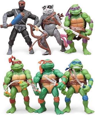 4.7" Turtles Action Figures 6PCS Figure Bundle Toys Collection Birthday for Kids