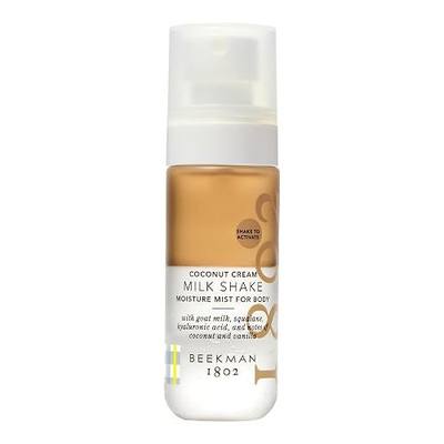 Beekman 1802 Milk Shake Hydrating Body Mist – Alcohol-Free Moisture with Goat Milk, Hyaluronic Acid & Squalane, Lightweight Skin Softening Spray for Sensitive Skin – Coconut Cream, 2 Fl Oz