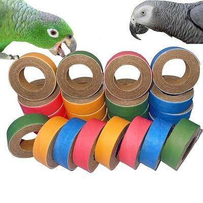 24Pcs Fatty Bagels Bird Toys for Parrots Durable Cardboard Chewing Shredding Foraging Foot 1.75" for Medium & Large Parrot Amazons Mini Macaws African Greys Cockatoos Eclectus Senegal