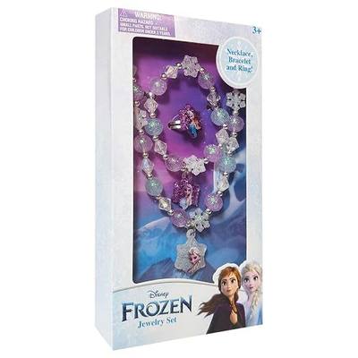 LUV HER Girls Jewelry Set - Dress Up Toy Jewelry Box Set with Bead Necklaces, Bracelets, and Rings - Frozen Play Accessories - Ages 3+