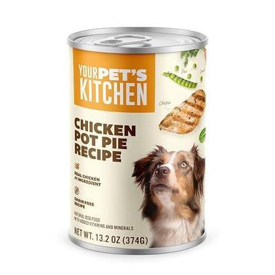 Your Pet's Kitchen Wet Dog Food, Chicken Pot Pie — Real Chicken, Slow Simmered Pâté, Grain-Free — 13.2 oz Cans (Pack of 6), Made in USA, Complete & Balanced