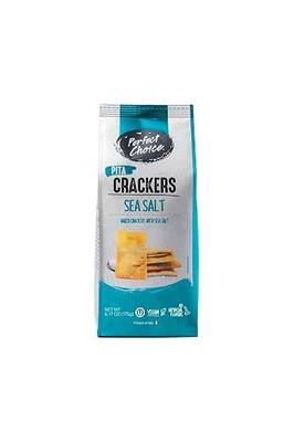 Perfect Choice Pita Crackers (Sea Salt) - Oven Baked and Crunchy Snack - Ideal for Dipping in Sauces or Pairing with Bruschettas 6.17 oz