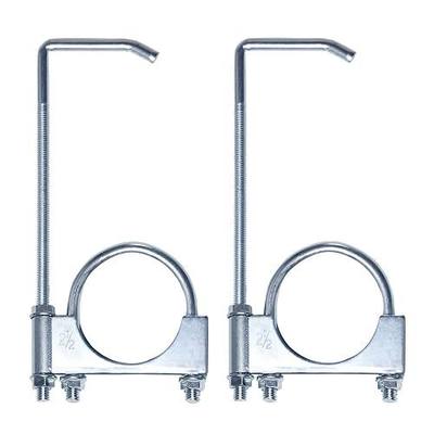 2 Pcs Universal Exhaust Clamp with Hanger, Fits 2-1/2" Exhaust Pipe