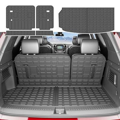 xipoqix Cargo Mat Backrest Mat Compatible with 2024-2026 Chevy Traverse GMC Acadia 2025 2026 Buick Enclave Cargo Liner Replacement for 2024-2026 Chevy Traverse Accessories (Trunk Mat+Backrest Mats)