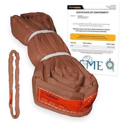 Heavy Duty Lifting Strap - Anaconda - Endless Loop Strap for Industrial Lifting Slings - Brown - 3" x6'