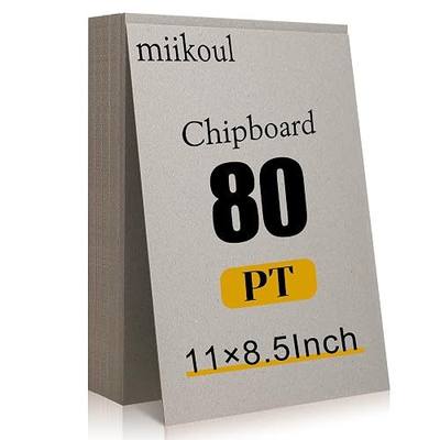 24 Pcs Gray chipboard Sheets 8.5 x 11, 80PT Heavy Duty Cardboard Sheets | 8.5×11 Inch Book Board, 80pt 0.086" Thick Binders Board for Book Binding Cover, Picture Frame Backing, DIY Crafts
