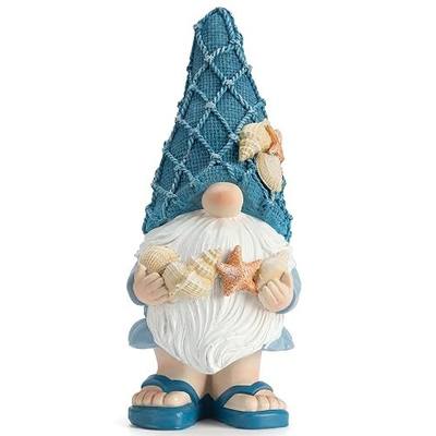 Etlemonde Beach Gnomes Statues,Ocean Gnomes,Nautical Themes Decoration,Beach, Gnome Holding Seashells