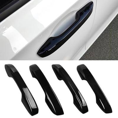 No Adhesive Snap-on Car Door Handle Cover Protector for Honda 11th Gen Civic 2022 2023 2024 2025 2026, Accord CR-V HR-V 2023 2024 2025 2026, Acura Integra 2023~2025 Accessories (1. Glossy Black)