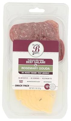 Brooklyn Cured Tuscan Red Wine Beef Salami & Rosemary Gouda Snack, 2 OZ