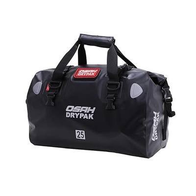 Waterproof Duffel& Luggage Bag - Motorcycle Dry Bag Tail Saddle Bags with Roll Top Closure,Large Storage Space,for Camping, Kayaking, Fishing & Traveling(Black, 25L)