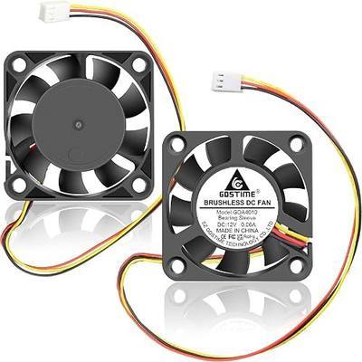 GDSTIME 40mm Fan 3-Pin 12V 40x40x10mm Mini Computer Case PC CPU Fans 2-Pack | Replacement for NVR, NAS, Switches, 3D Printers, DVRs, Small Motherboard Heat sink, Power Supply - Brushless DC Cooling, 4010
