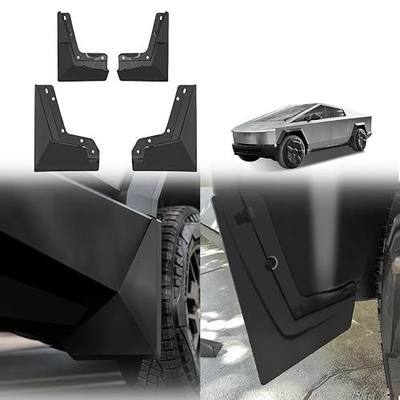 BestEvMod Upgrade Mud Flaps Splash Guards Compatible with Tesla Cybertruck 2026 2025 2024 Splash Fender OEM Style ABS Winter Sediment Dirt Protection Set of 4 No Need to Drill Full Cover