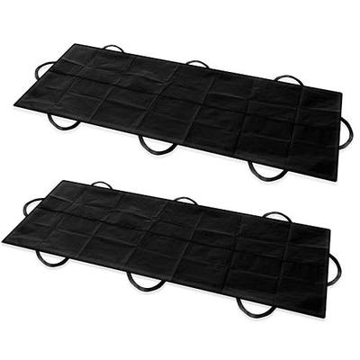 Reallnaive 2 Pcs Cadaver Body Bag Heavy Duty Vinyl Mortuary Bag with 8 Side Handles and Center Zipper for Stretcher Combo, Waterproof Cadaver Pouch for Funeral, Outdoor Hunting, 90 x 36, Black