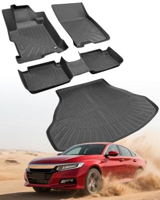 Car Floor Mats for Honda Accord 2013-2017 (Gasoline Sedan) with Cargo Liner