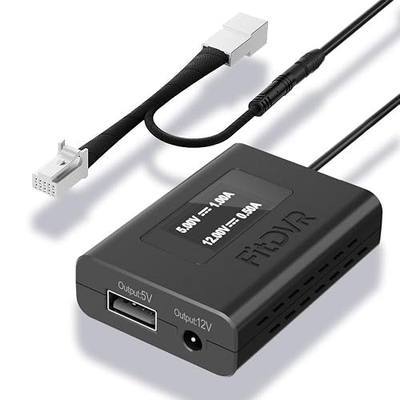 Dash Camera Power Adapter (10-Pin) for Toyota and Lexus, Connects to Rearview Mirror, LED Display, Built-in USB Power Source, Easy Install, Plug and Play, 5V 12V Output,D3-035