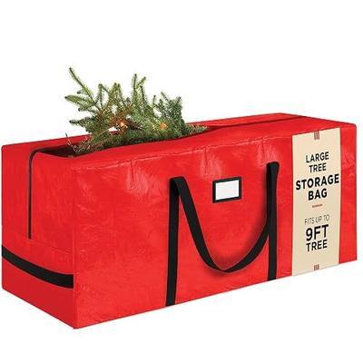 Large Christmas Tree Storage Bag – 9 Ft Artificial Christmas Tree Bag - Durable Heavy-Duty Waterproof Material with Strong Reinforced Handles, Full-Length Zipper for Easy Access, Xmas Tree Storage Box