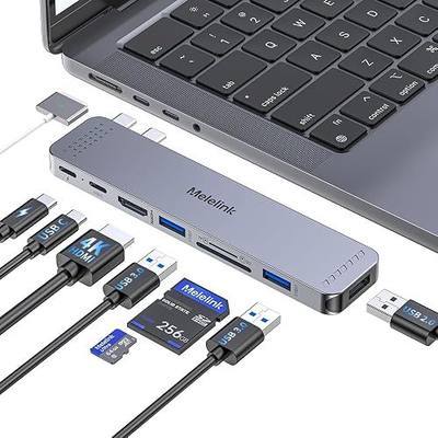 USB C Hub Adapter for MacBook Pro/Air M5 M4 M3 M2 M1 2026-2018 13" 15" 16", Mac Multiport Adapter, 8 in 2 MacBook Accessories Dongle with HDMI 4K@60hz, Thunderbolt, USB C&A Data Ports, SD Card Reader