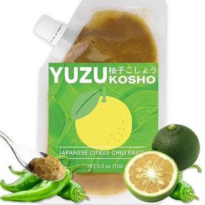 Green Yuzu Kosho – Japanese Citrus Chili Condiment, Authentic Yuzu Kosho Paste, Vegan, No Additives, Made in Japan, 3.5 oz (100g)