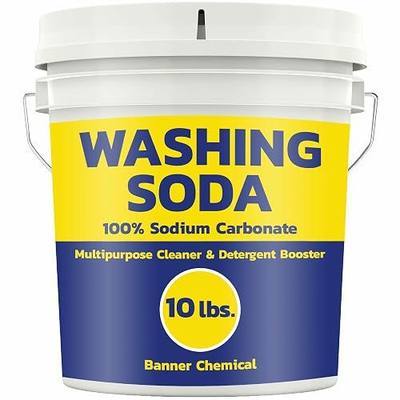 Soda Ash (10 lbs) - 100% Sodium Carbonate - Multipurpose Cleaner, Detergent Booster & pH Adjuster, High Purity for Industrial & Household Use, Made in USA