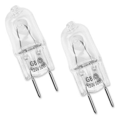 2-Pack G8 Halogen Light Bulbs, Light Bulb Lamp for GE Microwave Oven 120V 50W - for GE Over Range Microwave Hoods, Replaces for WB08X10057, WB08X10051 - Kitchen Over Stove Light