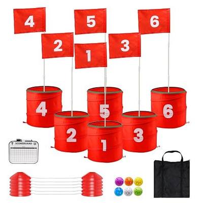 A11N SPORTS Finchley Backyard Golf Chipping Game | Portable 9 or 6 Holes Yard Golf Course for Outdoor, Lawn, Beach, Park | Golf Gifts for Men Women