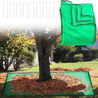 20 x 28 ft Leaf Collection Net with Stakes Easy to Use Reusable Leaf Collection System Durable Yard Accessory for Collecting Leaves for Pool Pond Netting Cover Fruit Nut Trees
