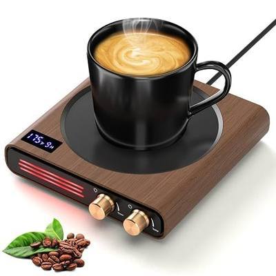 Mug Warmer, CEROBEAR 50W Coffee Cup Warmer for Desk with 9 Tempreture Settings, 1-9Hrs Auto Shut Off Smart Candle Warmer with LED Lights, Electric Beverage Warmer Plate for Coffee, Tea, Water, Milk