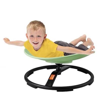 VEVOR Kids Swivel Chair, 220 LBS Capacity, Sensory Spinning Chair, Autistic Kids Sensory Toy Chair with Non-Slip Metal Base, Toddler Sit and Spin for Coordination Balance Focus Training Green