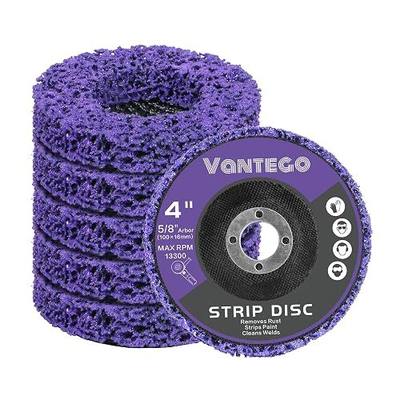 Vantego 5 Pack 4" x 5/8" Paint Stripping Disc for Angle Grinder Rust Removing Wheel Metal Grinding Quick Sanding Replacement