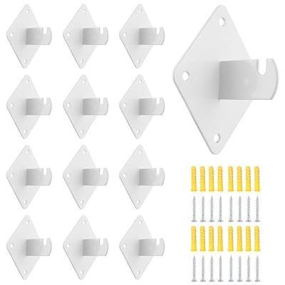 ZORUNNA 12 Pcs Gridwall Mount Brackets with 50 Screws, White, Wall Panel | Grid Wall Accessory for Wall Panels, Retail Display Wall Organization, for Clothing Store and Cloakroom, Workshop Use