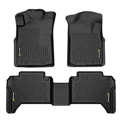 G-PLUS TPE Cargo Liners Fit Toyota Tacoma Double Cab 2005-2015 | Floor Mats 1st & 2nd Row,All Weather,Full Cover,Non-Slip,Easy Clean,Durable TPE,Black