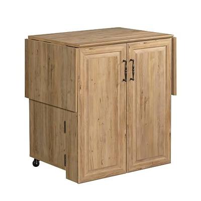 Sauder Craft Works Craft Cart, Khaki Pine Finish