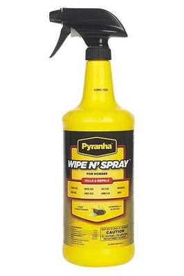 Tack Shack of Ocala Pyranha Wipe & Spray Oil Base Fly Spray for Horses, 32oz