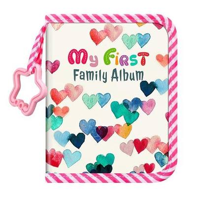 Fintie Baby Photo Album 4x6 Inch, 18 Photos My First Family Soft Album Book | For Newborn/Toddlers/Kids/Baby Shower Memory Birthday Gifts, Family Tree, First Year Milestones Keepsake, Raining Hearts