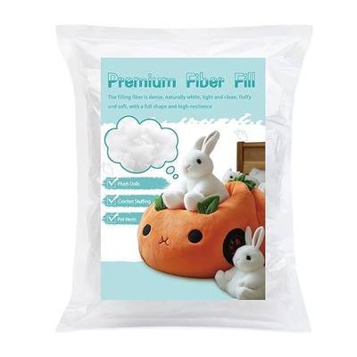 Dercuy Filling Stuffing, 75g/2.64oz Fiber Filling Stuffing, Stuffing for Crochet, Crochet Stuffing, Polyester Fiberfill Stuffing