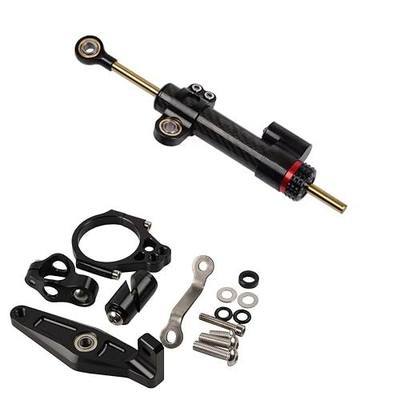 Steering stabilizer Compatible with YAMAHA MT09 XSR900 MT-09 MT 09 XSR 900 2021 2022 2023 2024 Motorcycle Steering Damper Mount Bracket Stabilizer Support Speed Wobble Safety