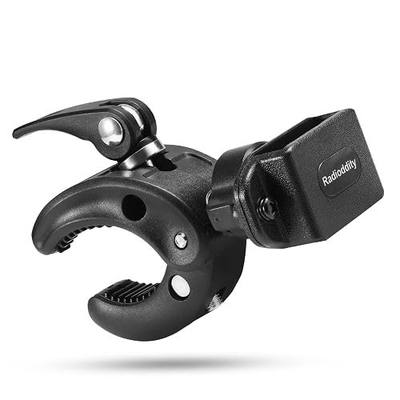 Radioddity RH3 Bike Walkie Talkie Mount, Two Way Radio Holder, Adjustable Clamp Size, Quick and Tool-Free Installation for Bicycle Scooter, Handheld Radio Mount Compatible with Walkie Talkies
