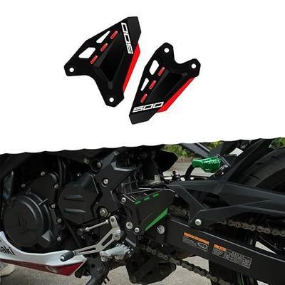 Modeer Motorcycle Footrest Pedal Protector Foot Peg Heel Guard For Ka.wasaki Ninja 500 Z500 2024 | Ninja 400 Z400 2018 2019 2020 2021 2022 2023 2024 Accessories (ninja500-black/red)
