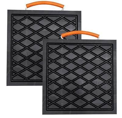 12 X 12 X 1 inchs Non-Slip Rv Jack Pads, 2 Pack Camper Outrigger Pads with Handle, Heavy Duty Stabilizing Blocks for Truck/Trailer/Crane