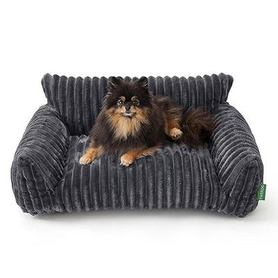 Cute Couch Bed for Pets, Supportive Cat Sofa for Indoor Cats, Small Dog Sofa Bed for Small Dogs, Grey, 24 inches