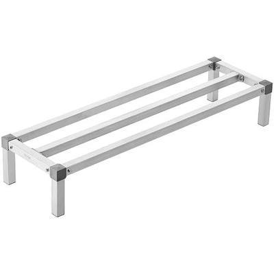 VEVOR Aluminum Dunnage Rack, 48” x 14” Commercial Food Floor Rack, 8” Off the Floor, 1000 lbs Capacity All-Welded Aluminum Storage, for Storage in Restaurants, Kitchens, Garages and Vehicles