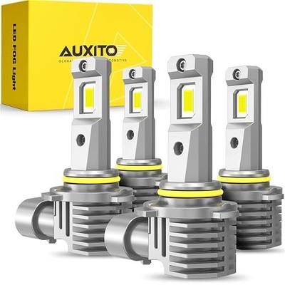 AUXITO 9005 9006 Fog light Combo, 50,000LM 6500K Bright White, 50000 Hours Lifespan, Non-polarity Pack of 4
