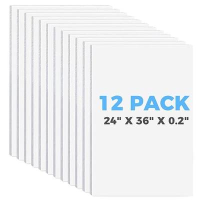 Foam Board 24" x 36" x 3/16" (5mm) - 12 Pack, White Poster Board, Double-Sided, Acid-Free Foam Core Board for Signs, Presentations, Schools, Offices, and Art Projects