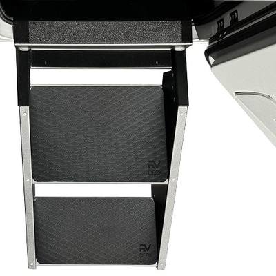 RV Deck Non-Slip and Waterproof RV Step Mats for Lippert Solid Step and MORryde Step Above (One Mat, 20" x 12 1/4")