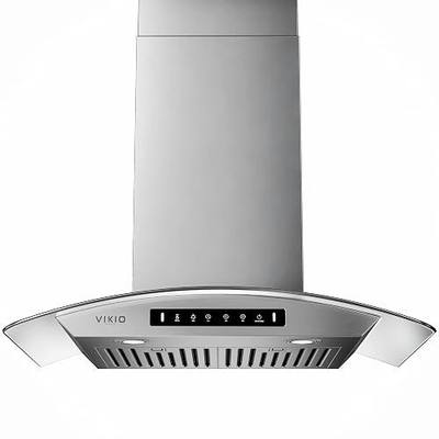 30" Wall Mount Range Hood, 900 CFM, Steel Glass, Ducted, Gesture Control